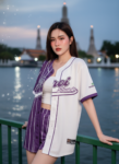 เสื้อเบสบอลพิมพ์ลาย สั่งทำ ออกแบบเอง ORDER 214 ด้านหน้า