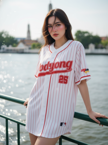 เสื้อเบสบอลพิมพ์ลาย สั่งทำ ออกแบบเอง ORDER 414 รอบ 2 ด้านหน้า