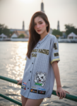 เสื้อเบสบอลพิมพ์ลาย สั่งทำ ออกแบบเอง ORDER 153 รอบ 2 ด้านหน้า
