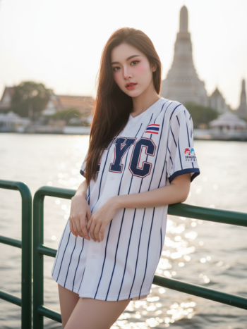 เสื้อเบสบอลพิมพ์ลาย สั่งทำ ออกแบบเอง ORDER 174 รอบ 3 ด้านหน้า