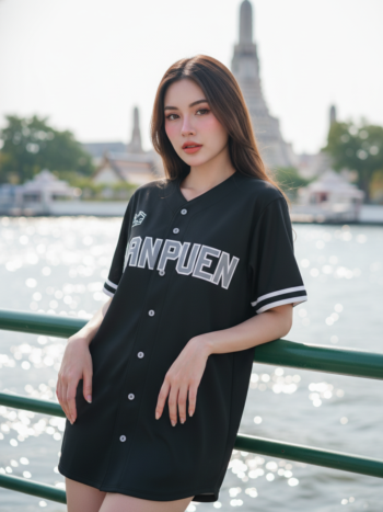 เสื้อเบสบอลพิมพ์ลาย สั่งทำ ออกแบบเอง ORDER 194 รอบ 3 ด้านหน้า