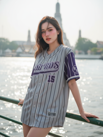 เสื้อเบสบอลพิมพ์ลาย สั่งทำ ออกแบบเอง ORDER 205 รอบ 2 ด้านหน้า