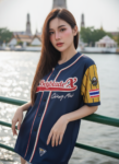 เสื้อเบสบอลพิมพ์ลาย สั่งทำ ออกแบบเอง ORDER 206 รอบ 2 ด้านหน้า