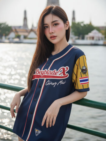 เสื้อเบสบอลพิมพ์ลาย สั่งทำ ออกแบบเอง ORDER 206 รอบ 2 ด้านหน้า