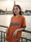 เสื้อเบสบอลพิมพ์ลาย สั่งทำ ออกแบบเอง ORDER 457 ด้านหน้า