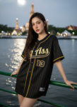เสื้อเบสบอลพิมพ์ลาย สั่งทำ ออกแบบเอง ORDER 216 ด้านหน้า