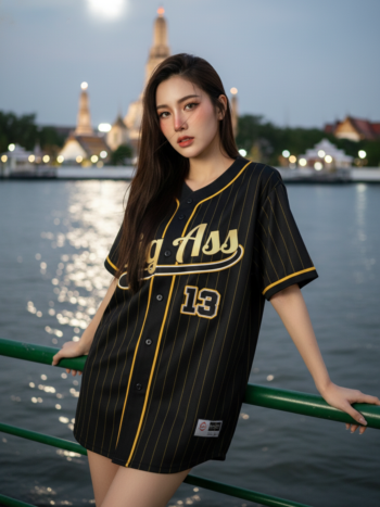 เสื้อเบสบอลพิมพ์ลาย สั่งทำ ออกแบบเอง ORDER 216 ด้านหน้า