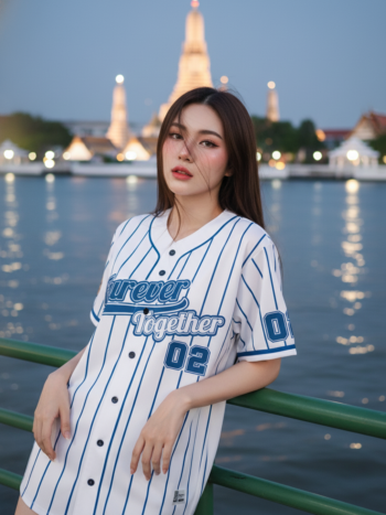 เสื้อเบสบอลพิมพ์ลาย สั่งทำ ออกแบบเอง ORDER 223 ด้านหน้า
