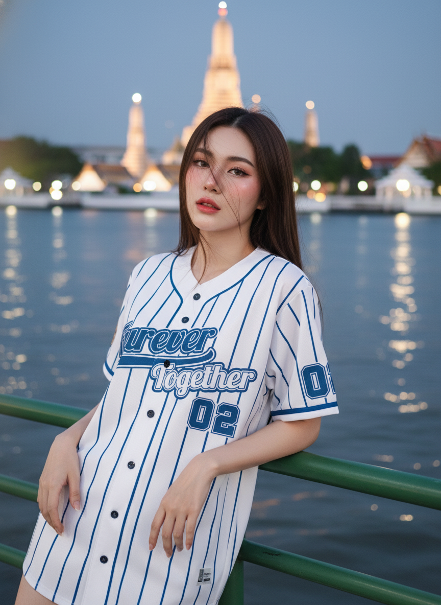 ORDER 223 เสื้อเบสบอล - ด้านหน้า เสื้อเบสบอลพิมพ์ลาย สั่งทำ ออกแบบเอง ORDER 223 ด้านหน้า