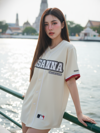 เสื้อเบสบอลพิมพ์ลาย สั่งทำ ออกแบบเอง ORDER 225 ด้านหน้า