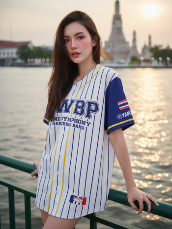 เสื้อเบสบอลพิมพ์ลาย สั่งทำ ออกแบบเอง ORDER 227 ด้านหน้า