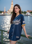 เสื้อเบสบอลพิมพ์ลาย สั่งทำ ออกแบบเอง ORDER 228 ด้านหน้า