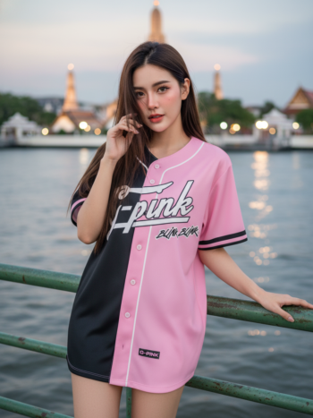 เสื้อเบสบอลพิมพ์ลาย สั่งทำ ออกแบบเอง ORDER 230 ด้านหน้า