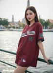 เสื้อเบสบอลพิมพ์ลาย สั่งทำ ออกแบบเอง ORDER 233 ด้านหน้า