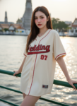 เสื้อเบสบอลพิมพ์ลาย สั่งทำ ออกแบบเอง ORDER 459 ด้านหน้า