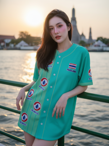 เสื้อเบสบอลพิมพ์ลาย สั่งทำ ออกแบบเอง ORDER 235 ด้านหน้า