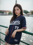 เสื้อเบสบอลพิมพ์ลาย สั่งทำ ออกแบบเอง ORDER 239 ด้านหน้า