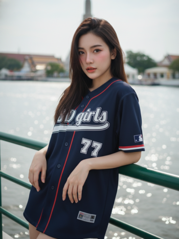 เสื้อเบสบอลพิมพ์ลาย สั่งทำ ออกแบบเอง ORDER 239 ด้านหน้า