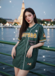เสื้อเบสบอลพิมพ์ลาย สั่งทำ ออกแบบเอง ORDER 240 ด้านหน้า