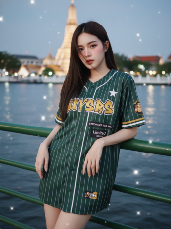 เสื้อเบสบอลพิมพ์ลาย สั่งทำ ออกแบบเอง ORDER 240 ด้านหน้า