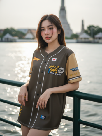 เสื้อเบสบอลพิมพ์ลาย สั่งทำ ออกแบบเอง ORDER 241 ด้านหน้า