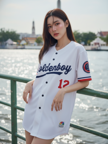เสื้อเบสบอลพิมพ์ลาย สั่งทำ ออกแบบเอง ORDER 244 ด้านหน้า