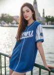เสื้อเบสบอลพิมพ์ลาย สั่งทำ ออกแบบเอง ORDER 460 ด้านหน้า