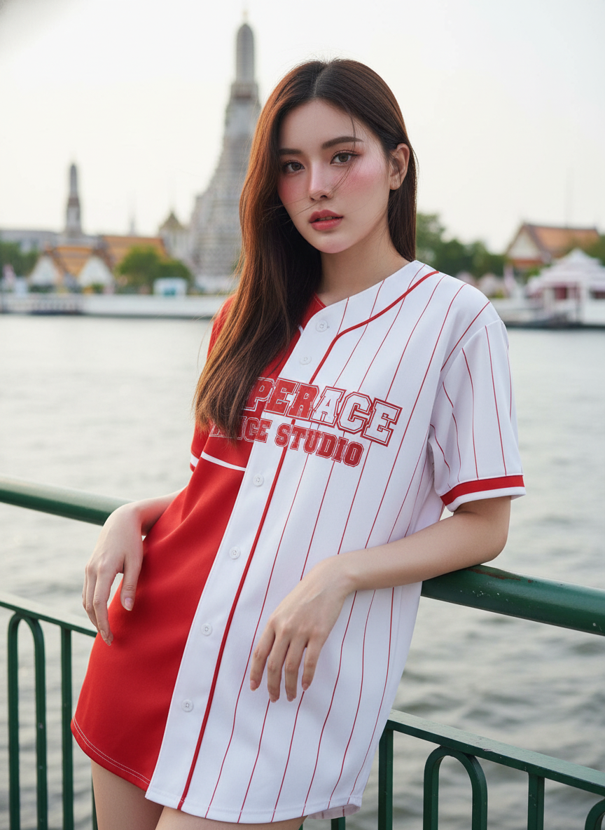ORDER 245 เสื้อเบสบอล - ด้านหน้า เสื้อเบสบอลพิมพ์ลาย สั่งทำ ออกแบบเอง ORDER 245 ด้านหน้า