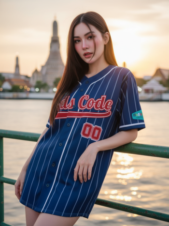เสื้อเบสบอลพิมพ์ลาย สั่งทำ ออกแบบเอง ORDER 252 ด้านหน้า