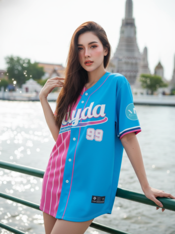เสื้อเบสบอลพิมพ์ลาย สั่งทำ ออกแบบเอง ORDER 60 รอบ 2 ด้านหน้า