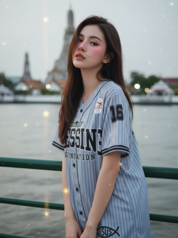เสื้อเบสบอลพิมพ์ลาย สั่งทำ ออกแบบเอง ORDER 82 รอบ 2 ด้านหน้า