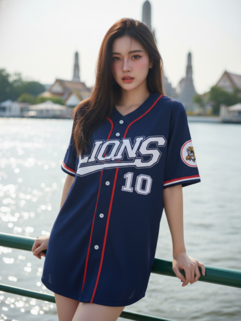 เสื้อเบสบอลพิมพ์ลาย สั่งทำ ออกแบบเอง ORDER 85 รอบ 3 ด้านหน้า