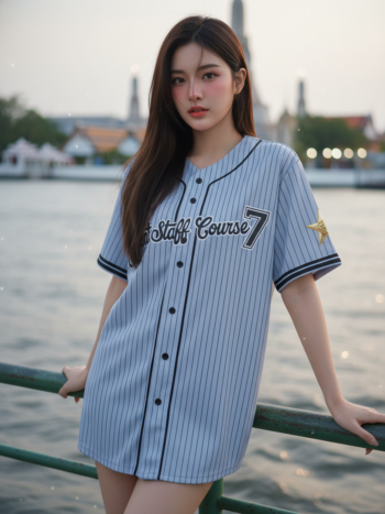 เสื้อเบสบอลพิมพ์ลาย สั่งทำ ออกแบบเอง ORDER 462 ด้านหน้า