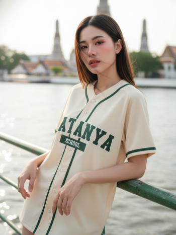 เสื้อเบสบอลพิมพ์ลาย สั่งทำ ออกแบบเอง ORDER 418 รอบ 2 ด้านหน้า