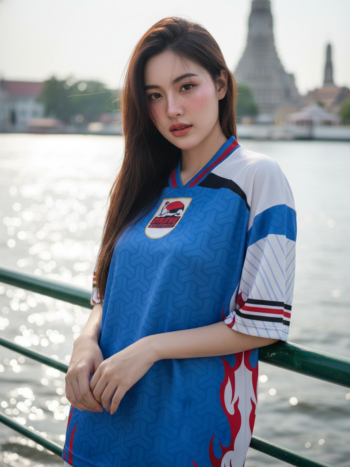 เสื้อโอเวอร์ไซส์พิมพ์ลาย สั่งทำ ออกแบบเอง ORDER 468 ด้านหน้า