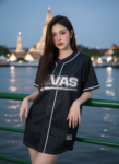 เสื้อเบสบอลพิมพ์ลาย สั่งทำ ออกแบบเอง ORDER 339 รอบ 4 ด้านหน้า