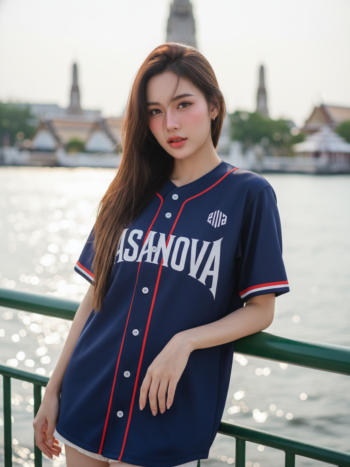 เสื้อเบสบอลพิมพ์ลาย สั่งทำ ออกแบบเอง ORDER 364 รอบ 2 ด้านหน้า