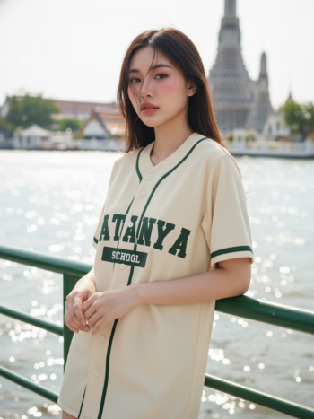 เสื้อเบสบอลพิมพ์ลาย สั่งทำ ออกแบบเอง ORDER 418 รอบ 3 ด้านหน้า