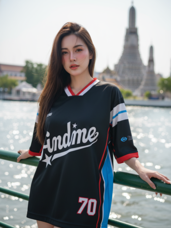 เสื้อเบสบอลพิมพ์ลาย สั่งทำ ออกแบบเอง ORDER 442 DESIGN ด้านหน้า