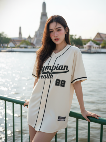เสื้อเบสบอลพิมพ์ลาย สั่งทำ ออกแบบเอง ORDER 470 ด้านหน้า
