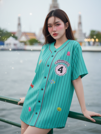 เสื้อเบสบอลพิมพ์ลาย สั่งทำ ออกแบบเอง ORDER 475 ด้านหน้า