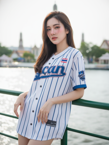 เสื้อเบสบอลพิมพ์ลาย สั่งทำ ออกแบบเอง ORDER 479 ด้านหน้า