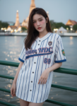 เสื้อเบสบอลพิมพ์ลาย สั่งทำ ออกแบบเอง ORDER 482 ด้านหน้า
