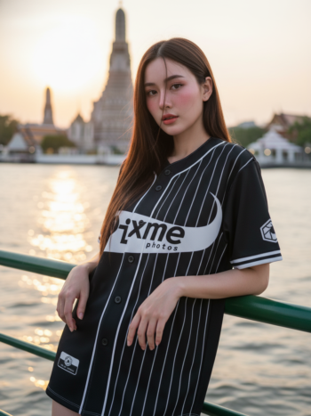 เสื้อเบสบอลพิมพ์ลาย สั่งทำ ออกแบบเอง ORDER 483 ด้านหน้า