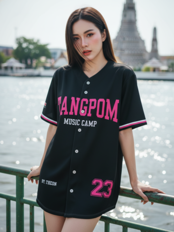 เสื้อเบสบอลพิมพ์ลาย สั่งทำ ออกแบบเอง ORDER 423 ด้านหน้า