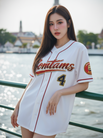 เสื้อเบสบอลพิมพ์ลาย สั่งทำ ออกแบบเอง ORDER 485 ด้านหน้า