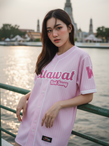 เสื้อเบสบอลพิมพ์ลาย สั่งทำ ออกแบบเอง ORDER 487 ด้านหน้า