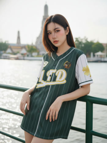 เสื้อเบสบอลพิมพ์ลาย สั่งทำ ออกแบบเอง ORDER 489 ด้านหน้า