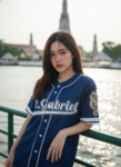 เสื้อเบสบอลพิมพ์ลาย สั่งทำ ออกแบบเอง ORDER 490 ด้านหน้า