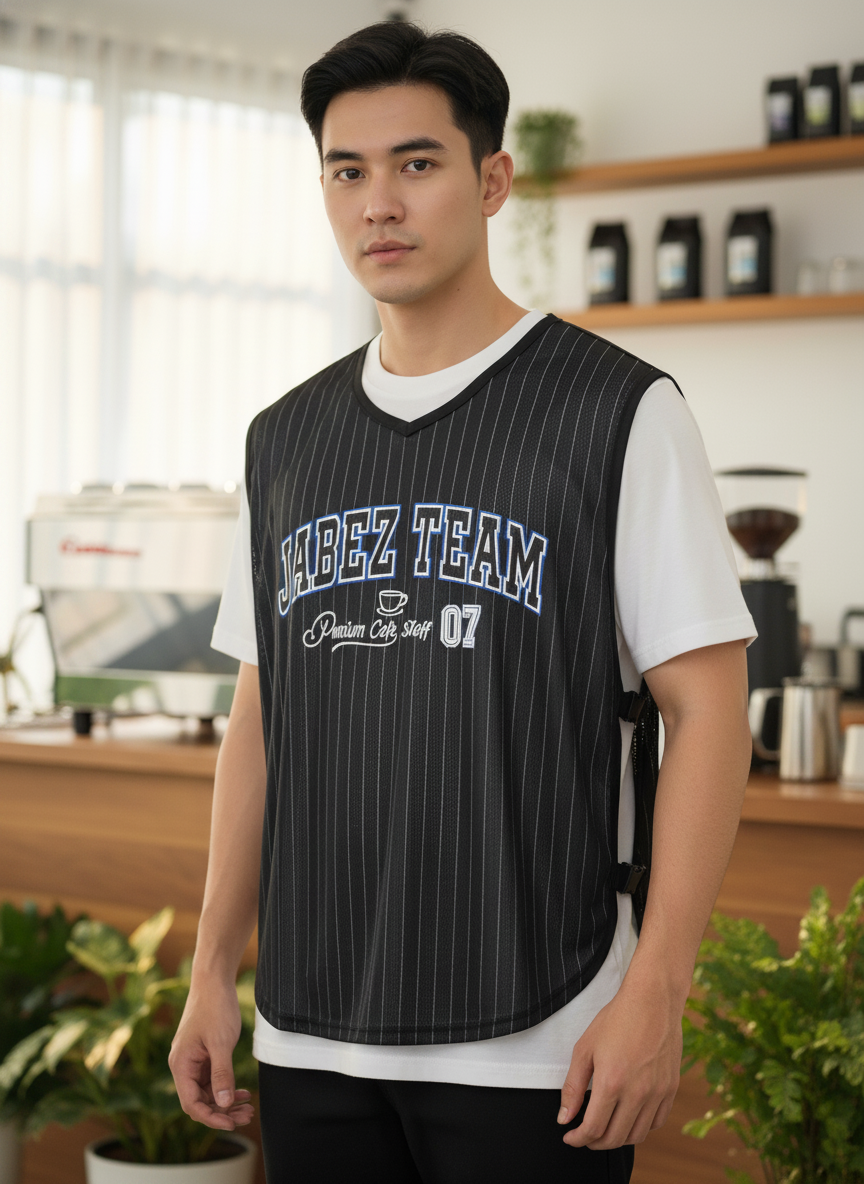 ออกแบบเสื้อกั๊ก รับผลิตเสื้อกั๊ก JABEZ TEAM ด้านหน้า ออกแบบเสื้อกั๊ก รับผลิตเสื้อกั๊ก JABEZ TEAM ด้านหน้า